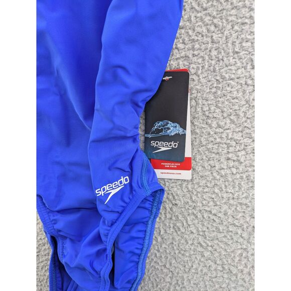 NWT Speedo Super Pro Back One Piece Competition Swimsuit size 26 New Sapphire - Picture 8 of 10